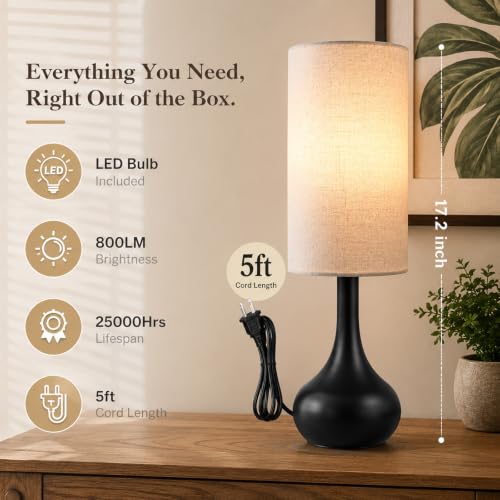 Touch Bedside Lamp for Nightstand