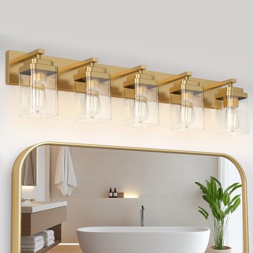 Brushed Gold Bathroom Light Fixtures