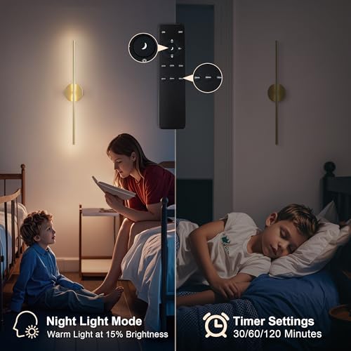 Removable Battery Operated Wall Sconces Set of Two (2 Count)
