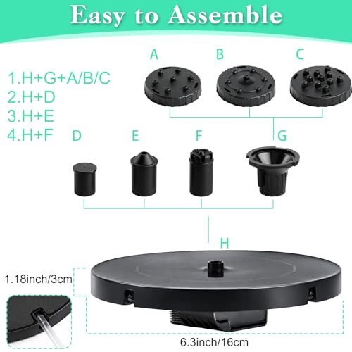 Solar Fountain for Bird Bath 3.5W Solar Powered Water Fountain Pump