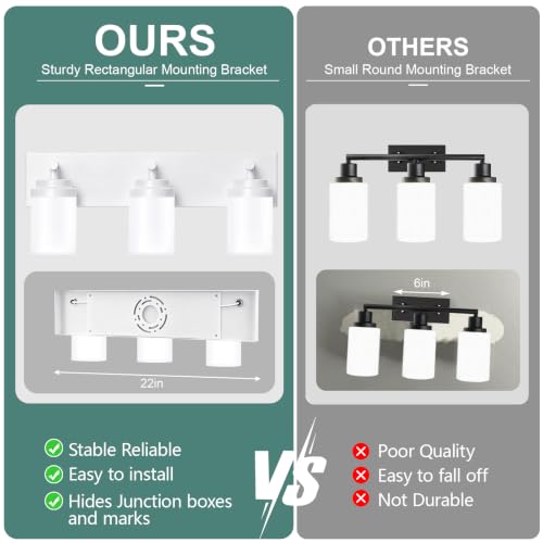 Bathroom Light Fixture White