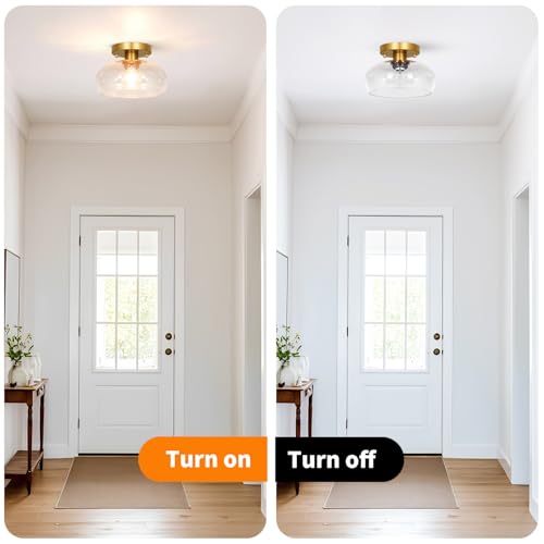 Modern Gold Semi Flush Mount Ceiling Light