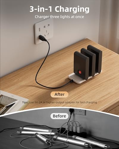 6 Pack Motion Sensor Night Lights with Charging Station (6 Count)