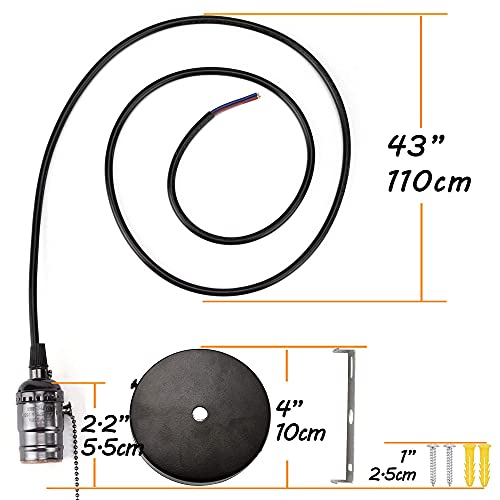 Industiral Pendant Light Fixture with Pull Chain