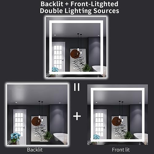32"X32" LED Bathroom Mirror with Lights