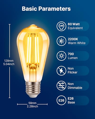 ST19 Dusk to Dawn LED Edison Bulb (2 Count)
