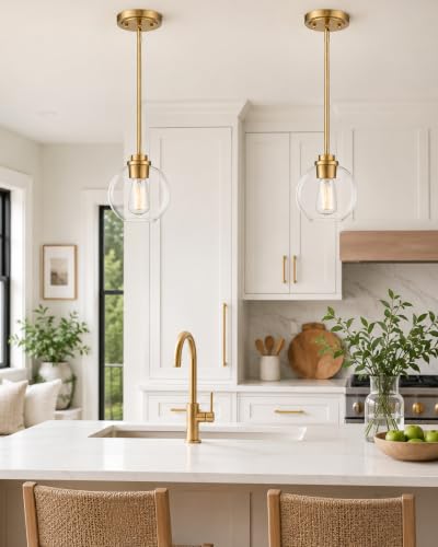 Brass Pendant Lights Kitchen Island 2 Pack (2 Count)