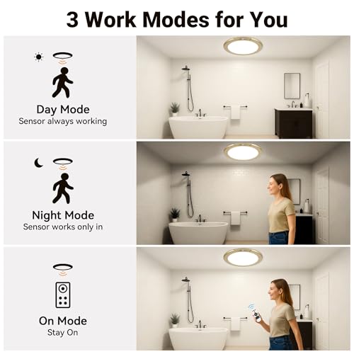Gold Wireless Rechargeable Ceiling Light
