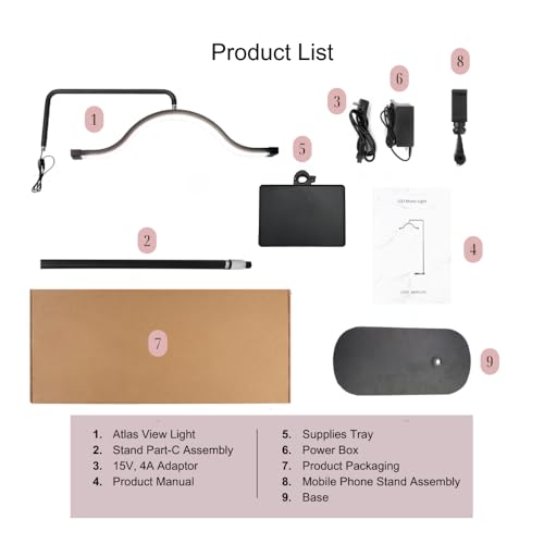 Half Moon Lash Light with Phone Holder for Filming & Content Creation