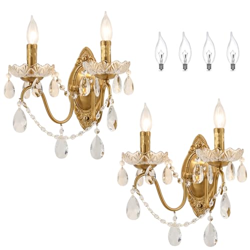 Crystal Wall Sconce Set of 2