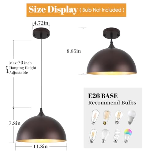 Farmhouse Pendant Light 12 Inch