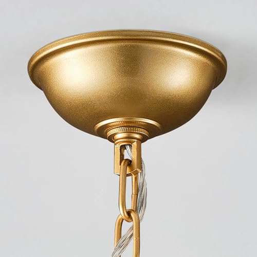 40 Inch Moden Gold Chandelier with 9 Bubble Lights