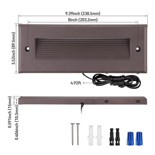 6-Pack 5W/4W/3W Dimmable 9 Inch 5CCT Low Voltage LED Step Lights (6 Count)