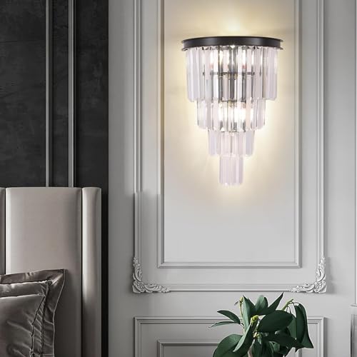 Black Crystal Wall Sconce