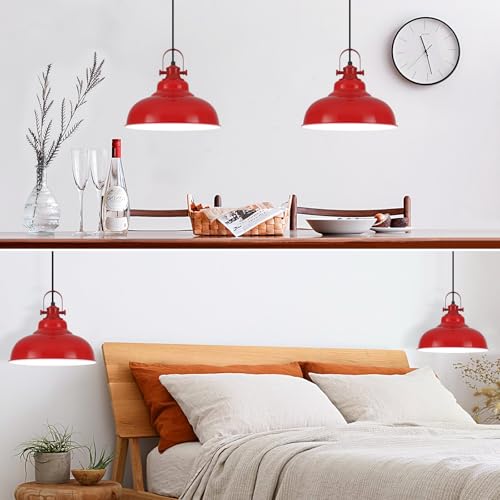 Red Pendant Lights Kitchen Island (2 Count)