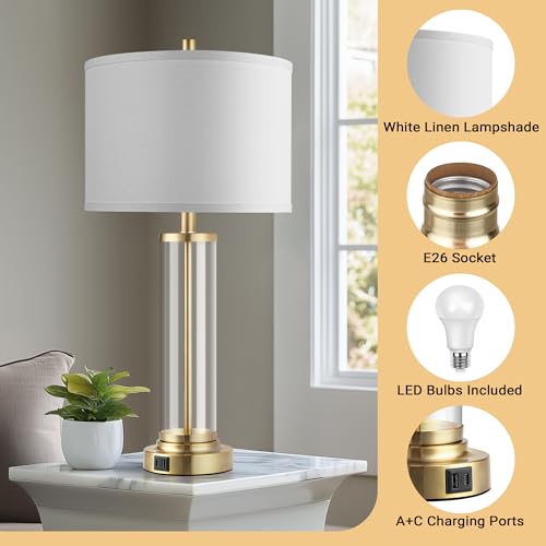 Glass Table Lamps Set of 2 (2 Count)