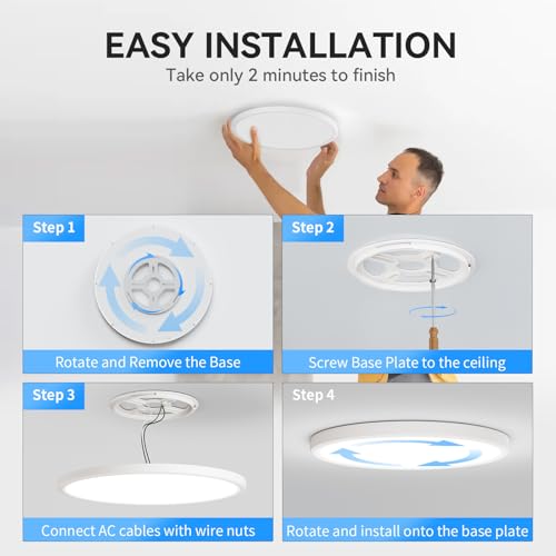 6PACK 3200lm LED Flush Mount Ceiling Light (6 Count)