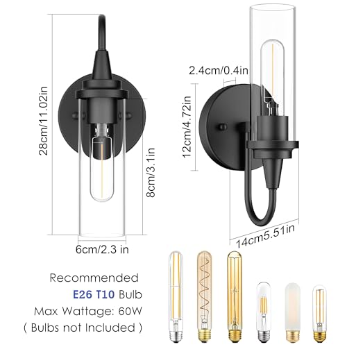 Black Wall Sconces Set of Two (2 Count)