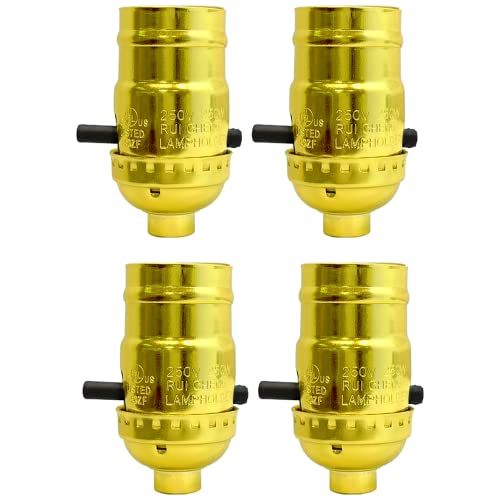 Push Through Lamp Socket for Incandescent or LED Bulbs