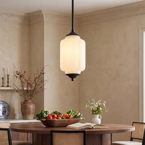 5.5 in Milk Glass Kitchen Pendant Light