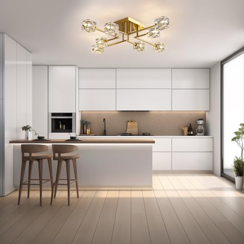 Gold Semi Flush Mount Ceiling Light