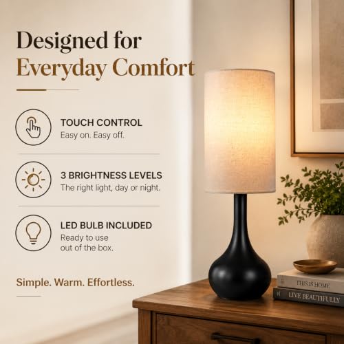 Touch Bedside Lamp for Nightstand