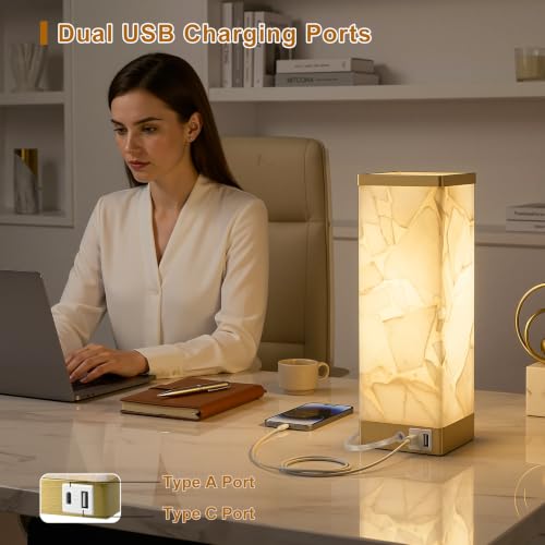 Alabaster Table Lamp for Living Room