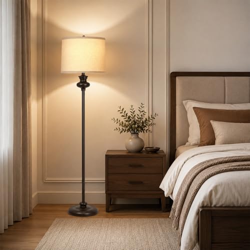 Floor Lamp Standing Lamp for Living Room (Brown Style 01)