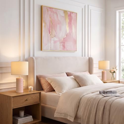 21'' Pink Ceramic Table Lamp with Gift Box
