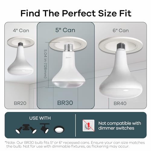 Matter BR30 Smart Light Bulbs (4 Count)