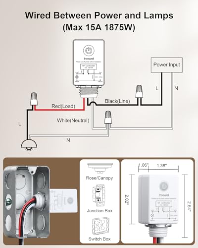 Wireless Light Switch and Receiver Kit