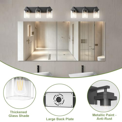 Black Bathroom Light Fixtures