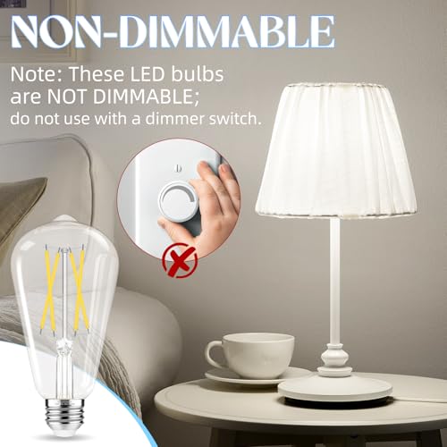 Edison Bulbs E26 LED Bulb 60 watt Non (6 Count)