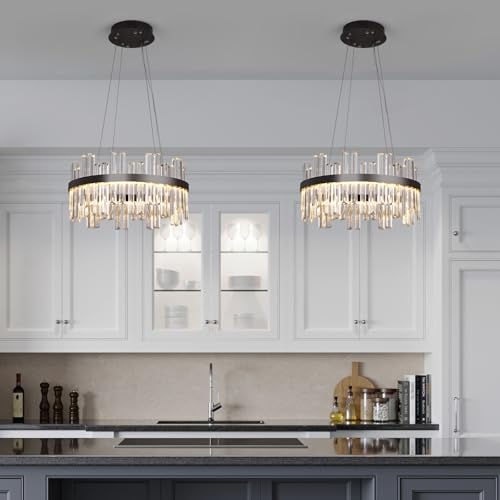 Black Led Modern Crystal Chandelier