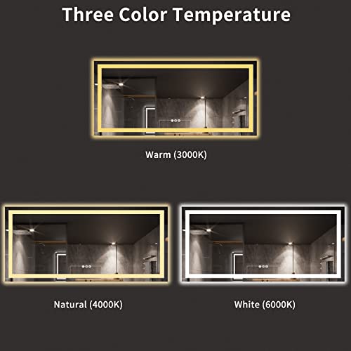 77X36 LED Bathroom Mirror with Lights