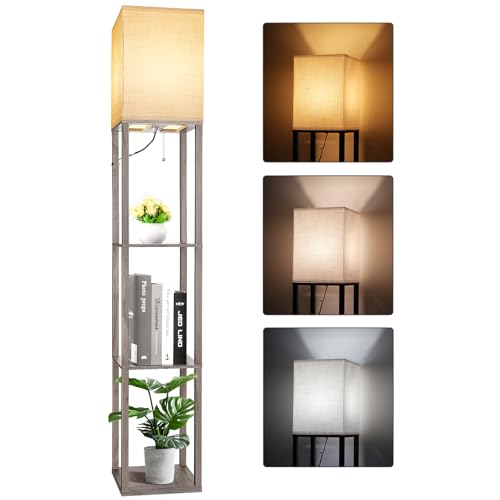 Floor Lamp with Shelves