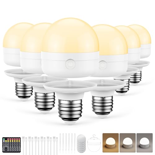 E26 Rechargeable Light Bulbs with Remote