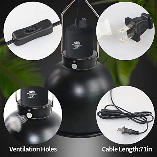 Aluminum 5.5inch Shallow Dome Reptile Light Fixture
