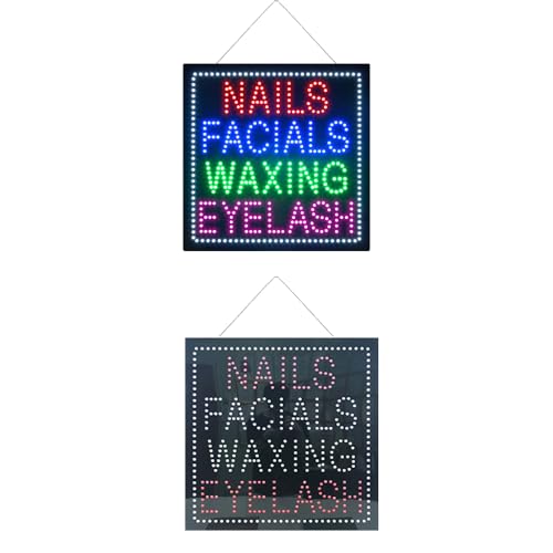Nails Facials Waxing Eyelash LED Neon Sign