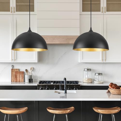Black Pendant Lights Kitchen Island 2 Pack (2 Count)