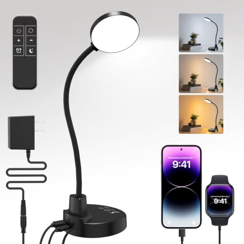 15W LED Desk Lamp with USB Charging Ports