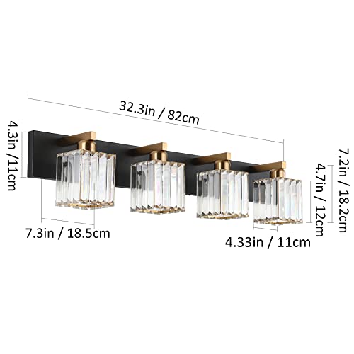 Bathroom Vanity Light Fixtures Crystal Vanity Light for Bathroom 4 Light Modern Vanity Lighting
