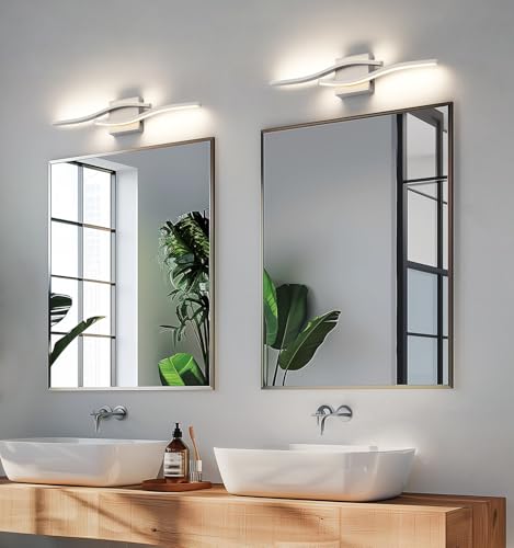 Brushed Nickel Bathroom Vanity Lights Fixtures Over Mirror 5CCT Dimmable Bathroom Light Fixture Modern Vanity Lighting Bar Led Bath Vanity Light 23 Inch Wall Lamp