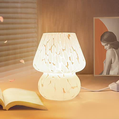 Cute Mushroom Lamp Small Bedside Table Lamp Set of 2 Stepless Dimmable (2 Count)