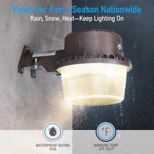 LED Barn Light Dusk to Dawn Area Lights Aluminum 3000K Bronze