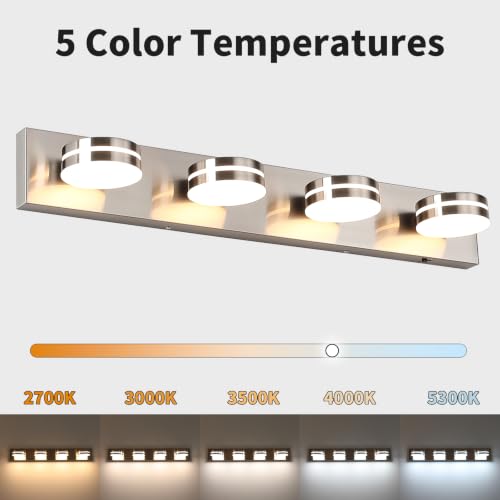 Brushed Nickel Vanity Lights for Bathroom 4