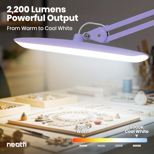 XL 2200 Lumens 20W LED Desk Lamp with Clamp