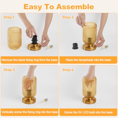 Cordless Table Lamp for Bedroom
