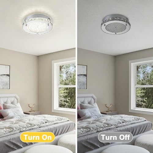 Flush Mount Crystal Ceiling Light Modern LED Hallway Light Fixtures