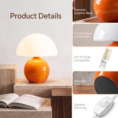 Mushroom Lamp Table Lamps Set of 2 for Bedroom Living Room (2 Count)